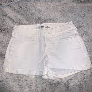 white old navy jean shorts
